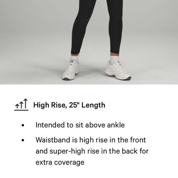 Lululemon Power Thru 25” Abrasion-resistant fabric Black 4 - Picture 9 of 15